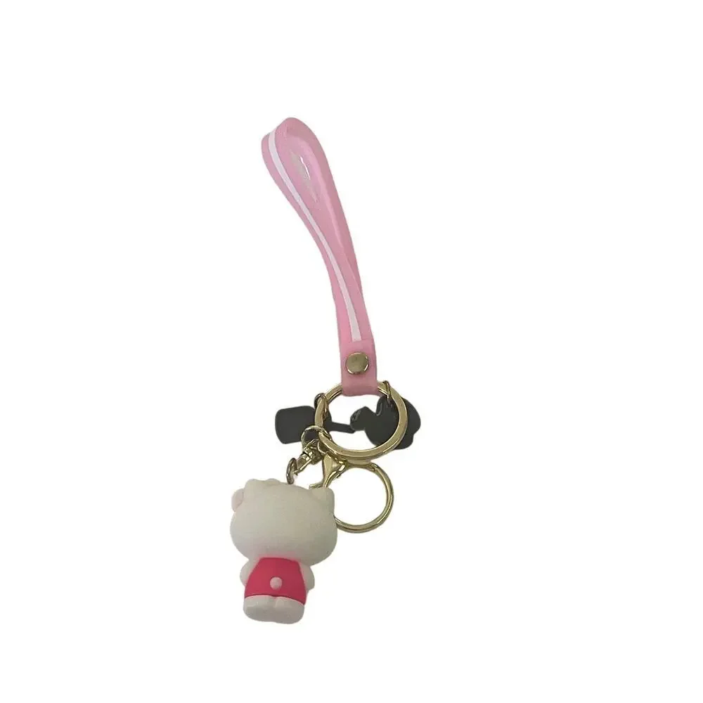 Hello‎ Kitty Keychain Bag Charm Wristlet Pink Anime NEW
